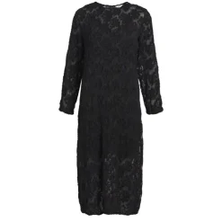 OBJECT Robe longue e jacquard avec doublure Femme NOIR Clearance