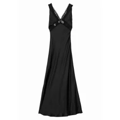 LA PETITE ETOILE Robe longue sans manches delaney e Femme NOIR New