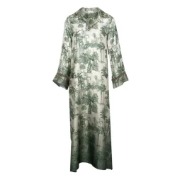 HOLLY AND JOEY Robe longue Soly imprimé palmier Femme VERT Best