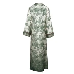 HOLLY AND JOEY Robe longue Soly imprimé palmier Femme VERT Best