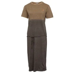 JOSEPH 'IN Robe longue t-shirt coton alicia à rayures Femme KAKI