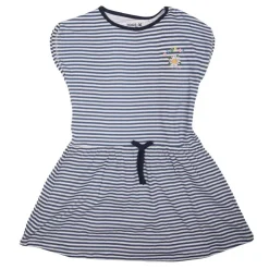 CHEVIGNON Robe maches courtes à rayures en coton Enfant BLEU FONCE Sale