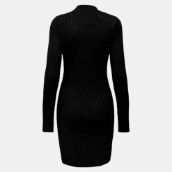 ONLY Robe maille ajustée Kattie col montant manches longues Femme NOIR Sale