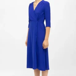 LA PETITE ETOILE Robe manches 3/4 col v roxane bleu vibrant Femme BLEU ROI Online