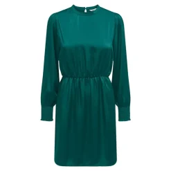 ONLY Robe manches longues cocktail noire satinée Femme VERT FONCE Online