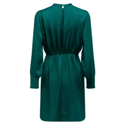 ONLY Robe manches longues cocktail noire satinée Femme VERT FONCE Online