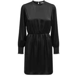 ONLY Robe manches longues cocktail e satinée Femme NOIR Best