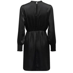 ONLY Robe manches longues cocktail e satinée Femme NOIR Best