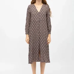 LA PETITE ETOILE Robe mi longue col V imprimé ravena Femme BLEU FONCE New