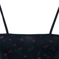 BILL TORNADE Robe nuisette à fleurs avec col en dentelle Femme NOIR Discount