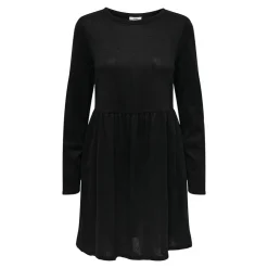 JDY Robe patineuse manches longues col ras de cou Femme NOIR Hot