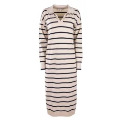 TOMMY HILFIGER Robe polo longue à rayures Femme BEIGE Outlet