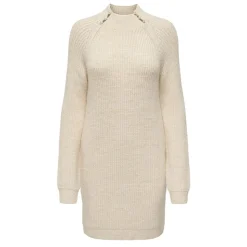 ONLY Robe pull col montant perles Femme BLANC Discount