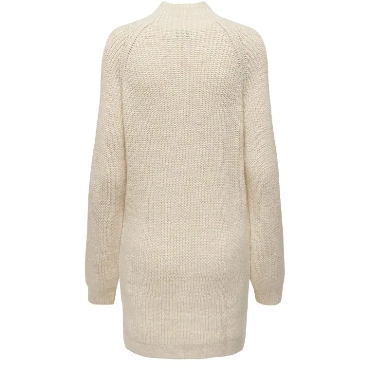 ONLY Robe pull col montant perles Femme BLANC Discount