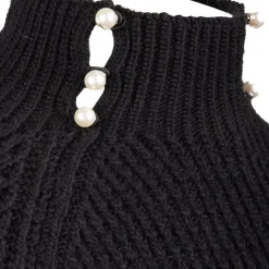 ONLY Robe pull col montant perles Femme NOIR Discount