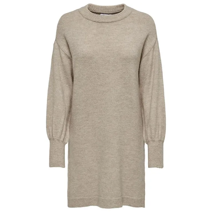 ONLY Robe pull Jada en maille à col rond Femme BEIGE New