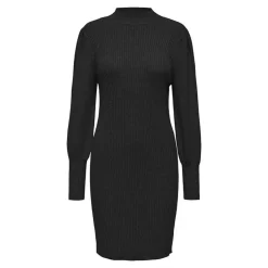 ONLY Robe pull Kattie ajustée col montant Femme NOIR Hot