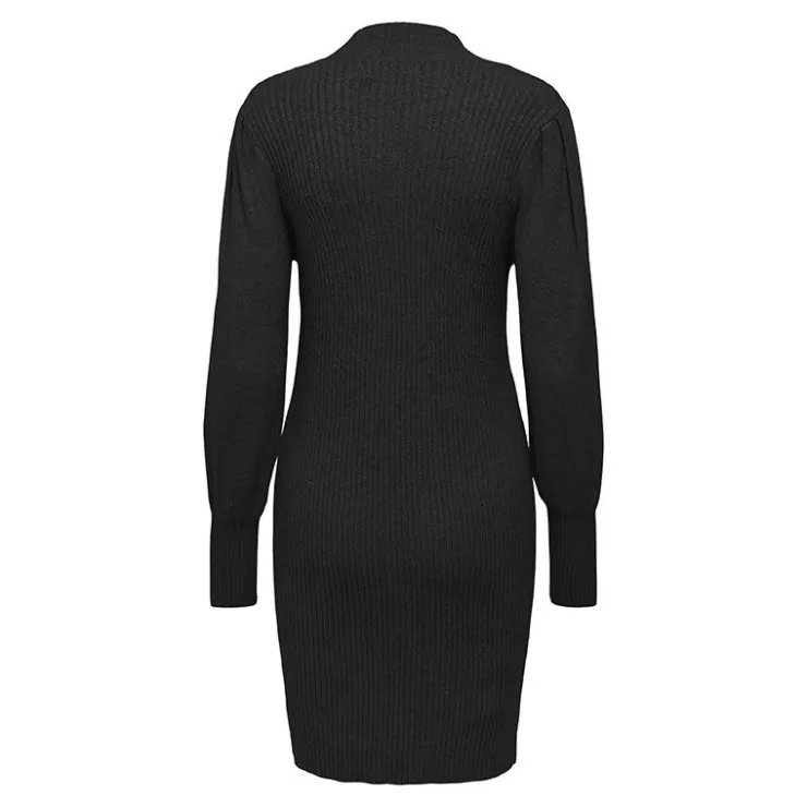 ONLY Robe pull Kattie ajustée col montant Femme NOIR Hot