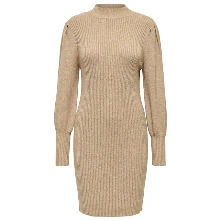 ONLY Robe pull Kattie ajustée col montant Femme BEIGE Best