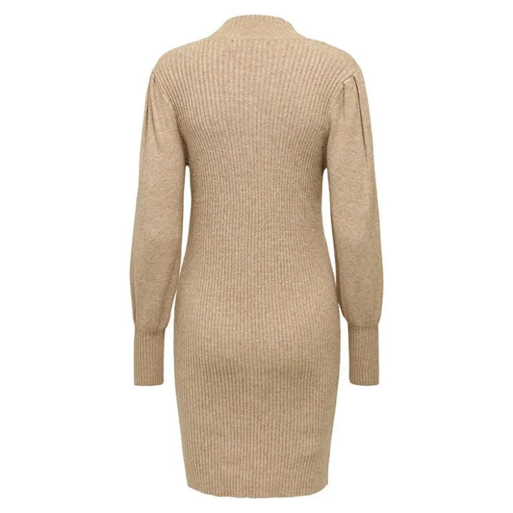 ONLY Robe pull Kattie ajustée col montant Femme BEIGE Best