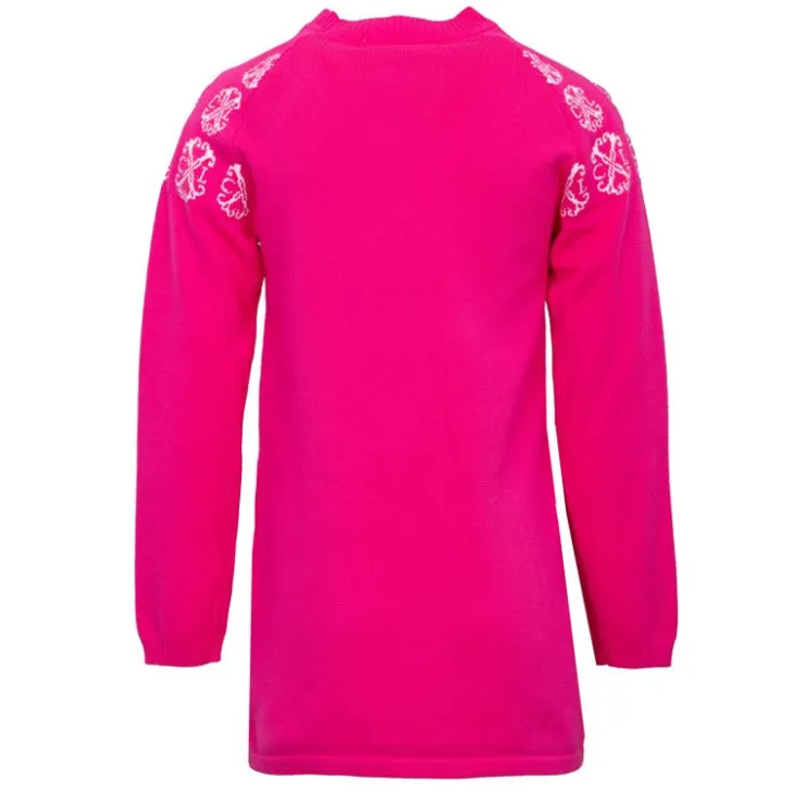 CXL BY CHRISTIAN LACROIX Robe pull maille fine manches longues imprimé logo Fille ROSE Clearance