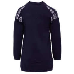 CXL BY CHRISTIAN LACROIX Robe pull maille fine manches longues imprimé logo Fille BLEU FONCE