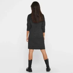 ONLY Robe pull Sallie en maille à col rond Femme NOIR Hot