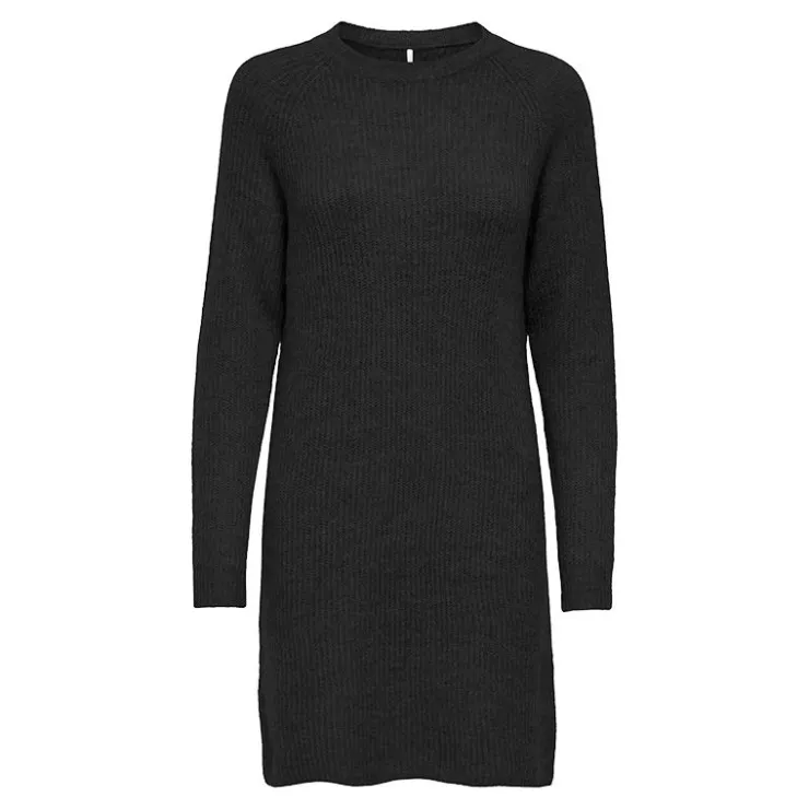ONLY Robe pull Sallie en maille à col rond Femme NOIR Hot