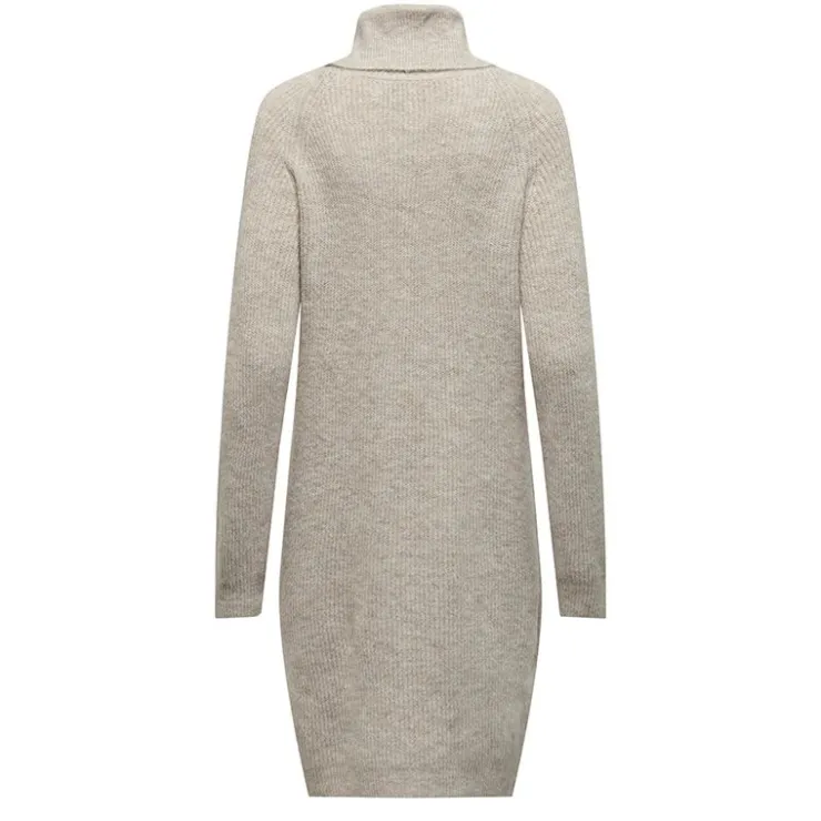 ONLY Robe pull Silly col roulé à manches longues Femme BEIGE Outlet