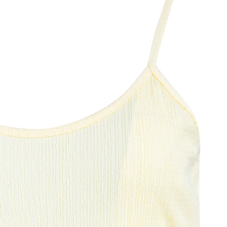 VERO MODA Robe sans manches longue à bretelles Femme JAUNE Sale