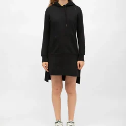 BILL TORNADE Robe sweat courte mary asymétrique coton Femme NOIR Clearance