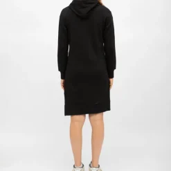 BILL TORNADE Robe sweat courte mary asymétrique coton Femme NOIR Clearance