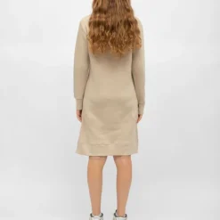 BILL TORNADE Robe sweat mi longue marianne manches longues Femme BEIGE
