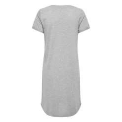 JDY Robe t-shirt manches courtes unie Femme GRIS CLAIR Hot