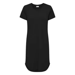 JDY Robe t-shirt manches courtes unie Femme NOIR Best