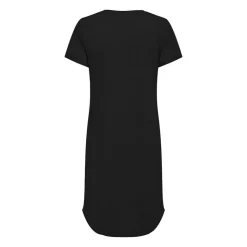 JDY Robe t-shirt manches courtes unie Femme NOIR Best
