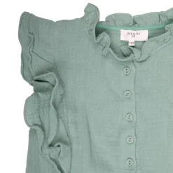 DEELUXE 74 Robe menthe volants et boutons devant Enfant VERT Best