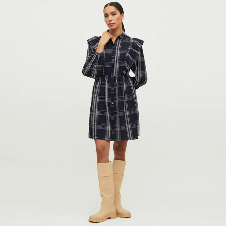 VILA Robe Vibobby Femme BLEU FONCE Online