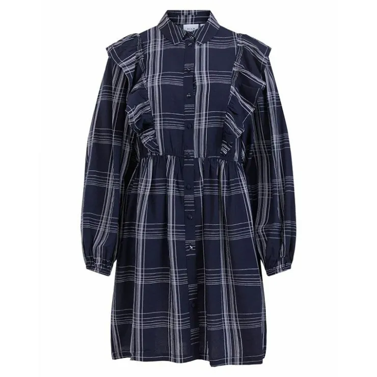 VILA Robe Vibobby Femme BLEU FONCE Online