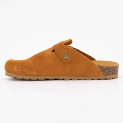 I AM Sabots en cuir lisse daim à boucle Femme MARRON