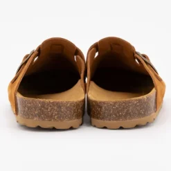 I AM Sabots en cuir lisse daim à boucle Femme MARRON