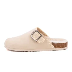 BURTON OF LONDON Sabots fourrés liseré crochets Sunny Femme BEIGE Online