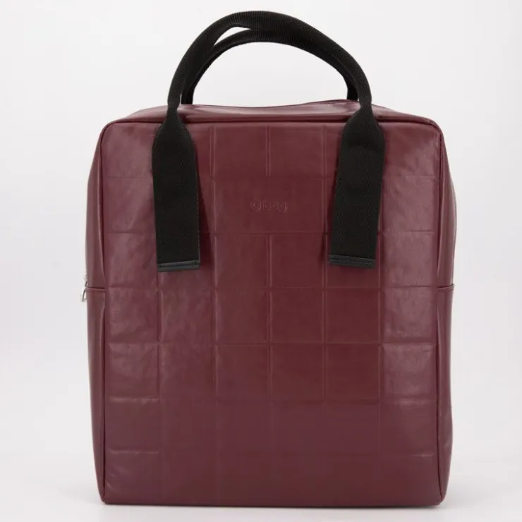 O BAG Sac à dos porté main anse tissu 37x31x10cm Femme BORDEAUX Sale