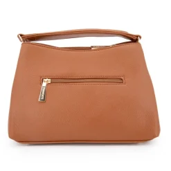 TORRENTE Sac à main avec cadenas 26x20x10cm Femme MARRON CLAIR New