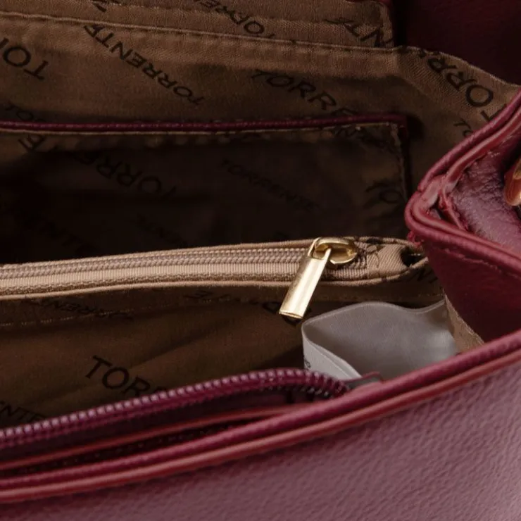 TORRENTE Sac à main avec cadenas 26x20x10cm Femme BORDEAUX Sale