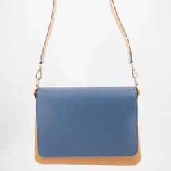 O BAG Sac à main bandoulière amovible rabat 25x20x7cm Femme MARRON Discount