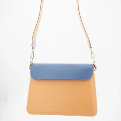 O BAG Sac à main bandoulière amovible rabat 25x20x7cm Femme MARRON Discount