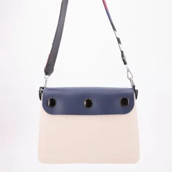 O BAG Sac à main bandoulière amovible rabat fermoir tourniquet 24x20x6cm Femme BEIGE Outlet