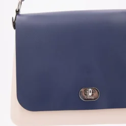 O BAG Sac à main bandoulière amovible rabat fermoir tourniquet 24x20x6cm Femme BEIGE Outlet