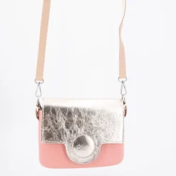 O BAG Sac à main bandoulière amovible rabat fermoir aimanté Femme ROSE